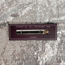 Load image into Gallery viewer, Essential Oil Diffuser Pen in Lemon | Includes 1 ml of Essential Oil and 2 Lava Beads | Refillable