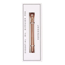 Load image into Gallery viewer, Essential Oil Diffuser Pen in Peppermint | Includes 1 ml of Essential Oil and 2 Lava Beads | Refillable