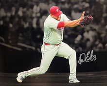 Load image into Gallery viewer, Carlos Estevez Kamehameha Pose Autographed Philadelphia Phillies 8" x 10" Blackout Baseball Photo