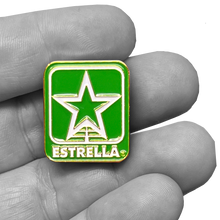Load image into Gallery viewer, EL11-018 Estrella Insurance Agent Franchisee  star logo green Lapel Pin