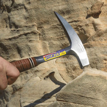 Load image into Gallery viewer, Estwing E30 22oz Solid Steel Rock Geological Hammer Pick w/ Pointed Tip and Leather Grip
