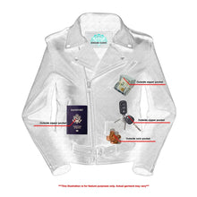 Load image into Gallery viewer, Women's Classic Plain Side Fitted M/C Style Jacket