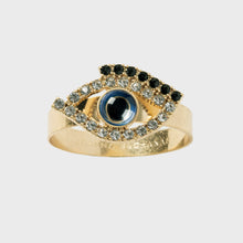 Load image into Gallery viewer, Skinny evil eye napkin rings, set of four