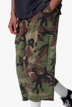 Load image into Gallery viewer, Extra Long Cargo Shorts - Camo