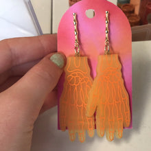 Load image into Gallery viewer, Glow-In-The-Dark Lazy Bones Earrings