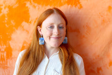 Load image into Gallery viewer, Blue Marble Zodiac Earrings