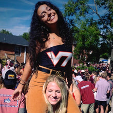 Load image into Gallery viewer, Virginia Tech Black One Shoulder Top