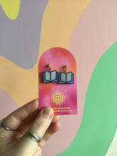 Load image into Gallery viewer, Single Open Book Earrings