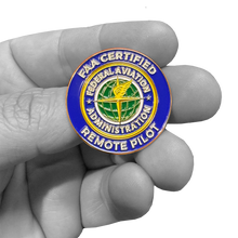 Load image into Gallery viewer, BL18-017 FAA Certified Drone Pilot Remote Pilot lapel pin Federal Aviation Administration Seal