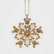 Load image into Gallery viewer, Sparkle snowflake ornament, topaz