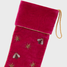 Load image into Gallery viewer, Sparkle bee stocking, berry pink