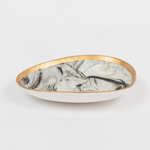 Load image into Gallery viewer, Marbleized porcelain ring dish, grey