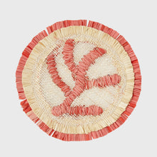 Load image into Gallery viewer, Coral straw coasters