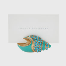 Load image into Gallery viewer, Jeweled shell placecard holders, set of two