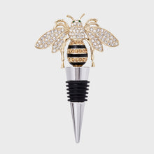 Load image into Gallery viewer, Stripey bee wine stopper