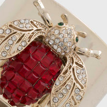Load image into Gallery viewer, Sparkle bee napkin rings, ruby, set of two