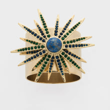 Load image into Gallery viewer, Starburst napkin rings, lapis, set of two