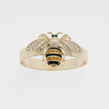 Load image into Gallery viewer, Skinny stripey bee napkin rings, set of four