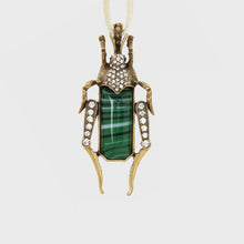 Load image into Gallery viewer, Jeweled insect hanging ornaments, ruby and emerald