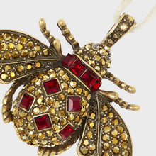 Load image into Gallery viewer, Jeweled insect hanging ornaments, ruby and emerald