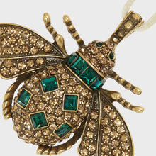 Load image into Gallery viewer, Jeweled insect hanging ornaments, ruby and emerald