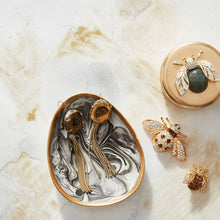Load image into Gallery viewer, Marbleized porcelain ring dish, grey