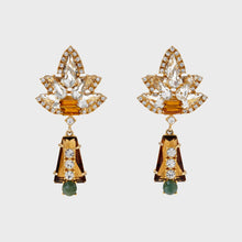 Load image into Gallery viewer, Starburst earrings, topaz