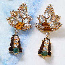 Load image into Gallery viewer, Starburst earrings, topaz