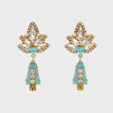 Load image into Gallery viewer, Starburst earrings, turquoise