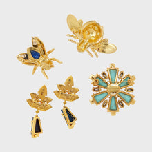 Load image into Gallery viewer, Starburst earrings, topaz