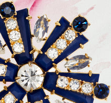 Load image into Gallery viewer, Starburst brooch, lapis lazuli