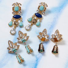 Load image into Gallery viewer, Starburst earrings, topaz