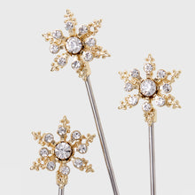 Load image into Gallery viewer, Snowflake cocktail picks, crystal