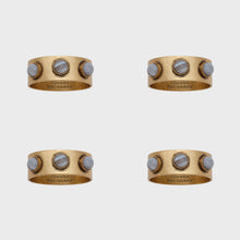 Load image into Gallery viewer, Cabochon napkin rings, agate, set of four