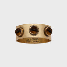 Load image into Gallery viewer, Cabochon napkin rings, tigers eye, set of four