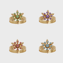 Load image into Gallery viewer, Classic snowflake skinny napkin rings, pastel, set of four