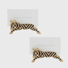 Load image into Gallery viewer, Zebra placecard holders, set of two