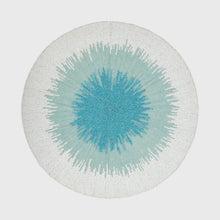 Load image into Gallery viewer, Ombre hand beaded placemat, turquoise