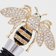 Load image into Gallery viewer, Stripey bee wine stopper