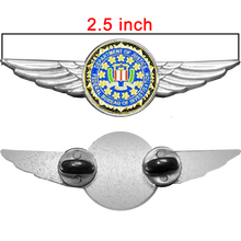 Load image into Gallery viewer, Full size FBI Pilot Aviation Operations Crew Wings pin Special Agent Investigator Analyst