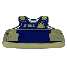 Load image into Gallery viewer, CL7-17 FBI Special Agent Body Armor Challenge Coin Thin Blue Line DOJ Police