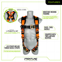 Load image into Gallery viewer, Frontline 50VTB Combat Economy Series Full Body Harness with Tongue Buckle Belt XL/2X