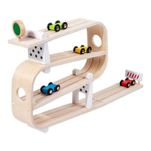 Load image into Gallery viewer, **Pre-order (Ships in 2-3 Weeks)**Wooden Ramp Racer with 4 Cars