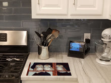 Load image into Gallery viewer, Owls by Ferris Hotard Glass Cutting Boards – Durable, Decorative Kitchen Art Large
