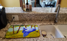 Load image into Gallery viewer, Fyling Heron by Ferris Hotard Dish Drying Mat – Absorbent, Artistic Kitchen Essentials