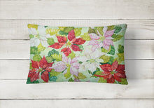 Load image into Gallery viewer, Poinsettias by Ferris Hotard Canvas Fabric Decorative Pillow