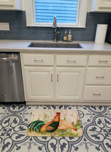Load image into Gallery viewer, Chicken and Rooster by Ferris Hotard Machine Washable Memory Foam Mat