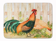 Load image into Gallery viewer, Chicken and Rooster by Ferris Hotard Machine Washable Memory Foam Mat