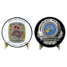Load image into Gallery viewer, BL10-003 Tampa Bay Bucs FHP Trooper Police Florida Highway Patrol Buccaneers Special Event Security Detail Brady Ring Challenge Coin