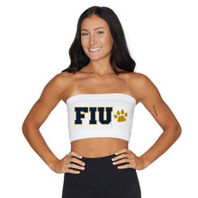 Load image into Gallery viewer, FIU Panthers White Bandeau Top
